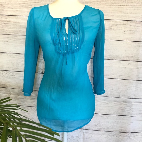 Express Tops - Express | Sheer Sequins Blouse